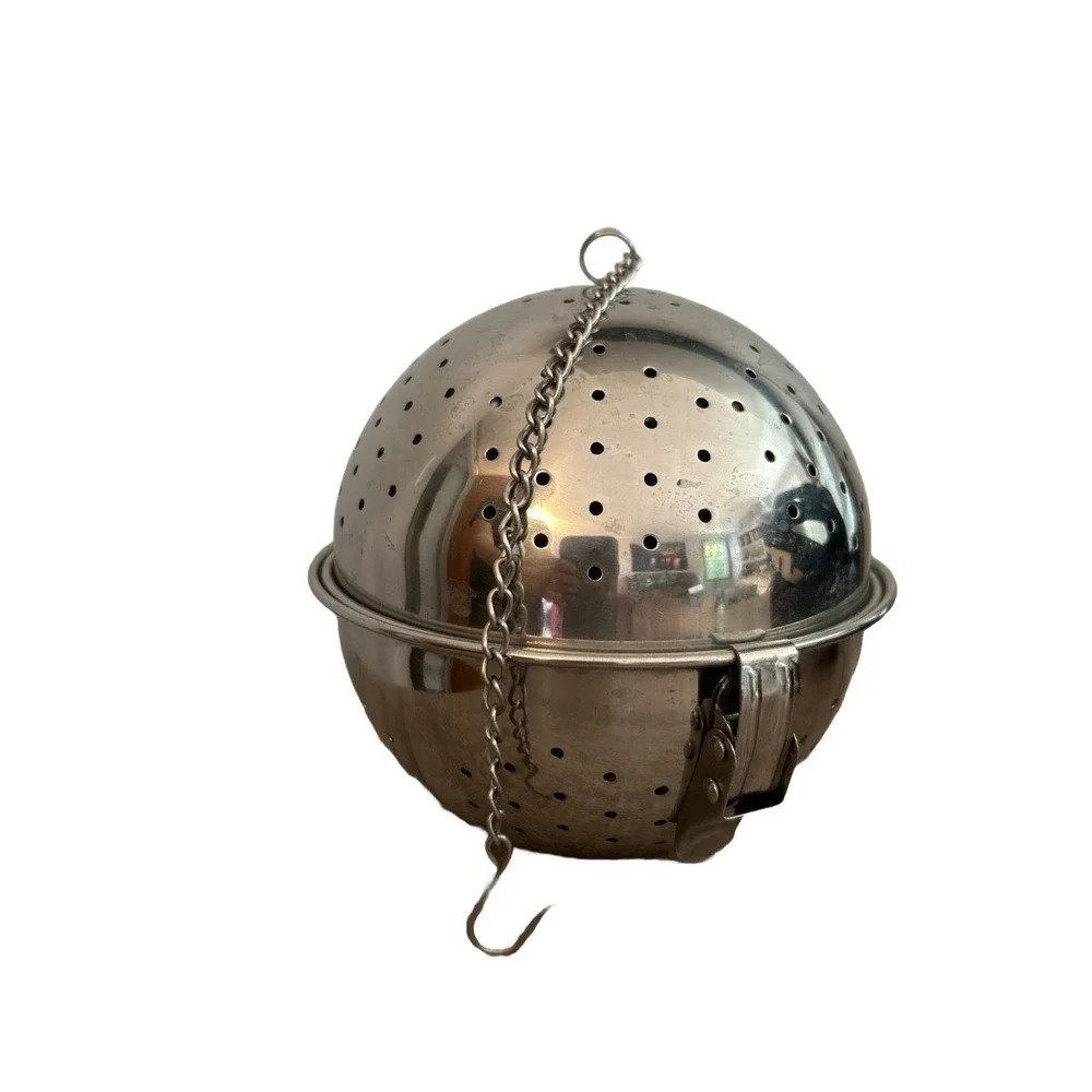 Jumbo Tea Brewing/ Steeping/ Infuser  Stainless Steel Large Ball with Chain